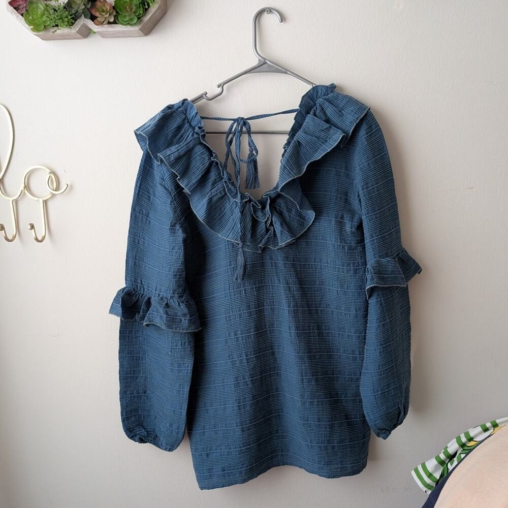Tularosa Blue Ruffled Mini Dress - Picture 4 of 4